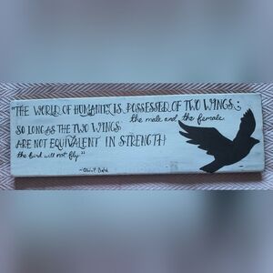 Inspirational Quote Wall Art with Bird Design
